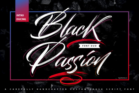 Black Passion Font Poster 1