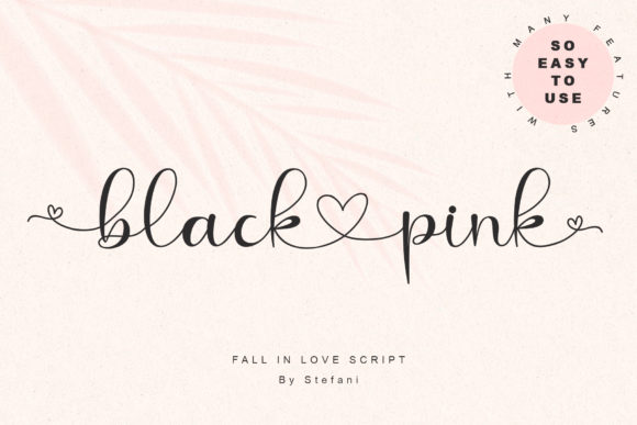 Black Pink Font