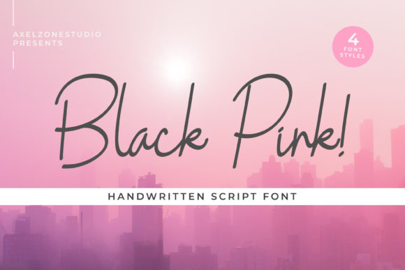 Black Pink Font Poster 1