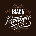 Black Rainbow Font Poster 1