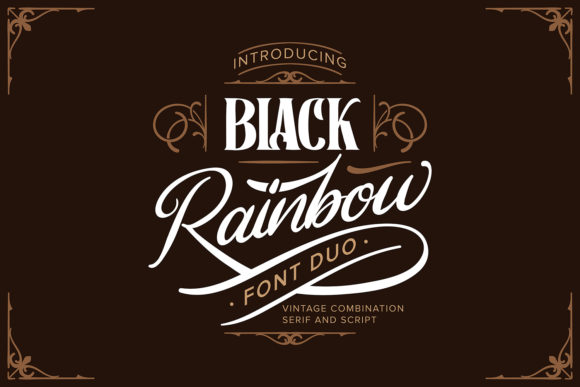 Black Rainbow Font Poster 1