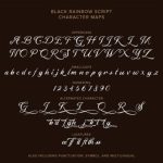 Black Rainbow Font Poster 6