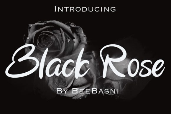 Black Rose Font Poster 1
