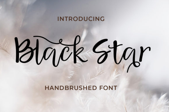 Black Star Font Poster 1