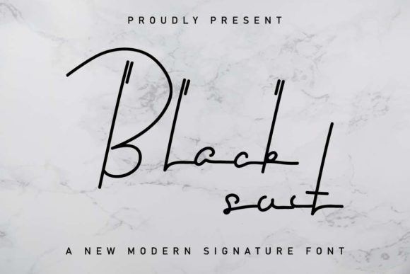 Black Suit Font Poster 1