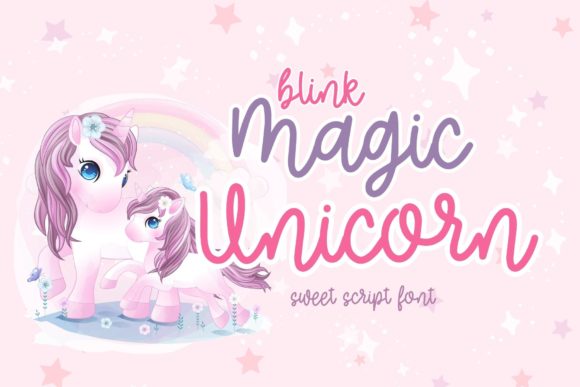 Blink Magic Unicorn Font Poster 1