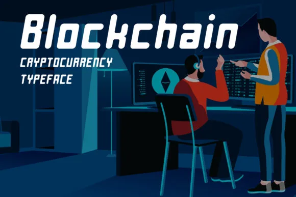Blockchain Font Blockchain Font Poster 1