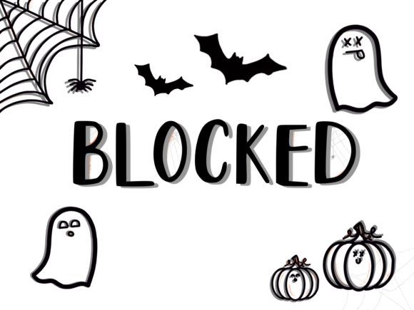 Blocked - Halloween Theme Font Poster 1