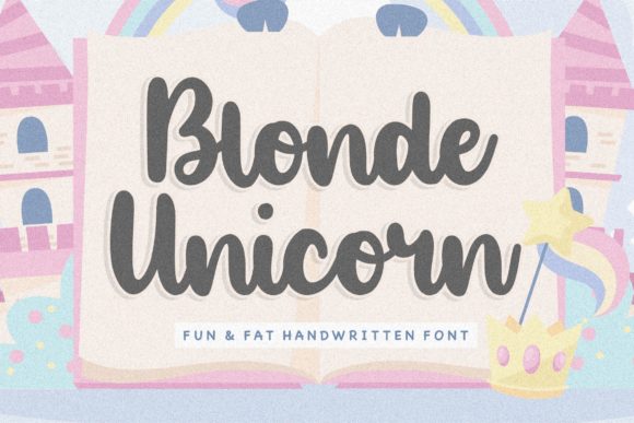 Blonde Unicorn Font Poster 1