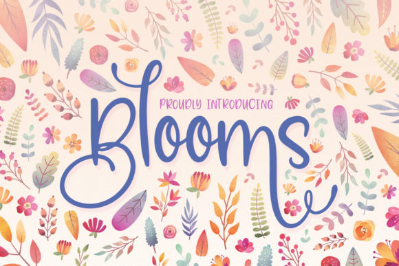 Blooms Font Poster 1