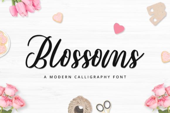 Blossoms Font Poster 1