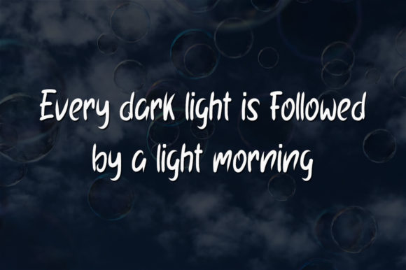 Blue Bubble Font Poster 3