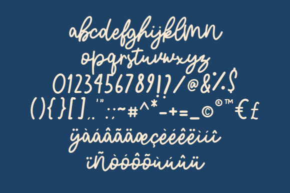 Blue Cirrus Font Poster 8