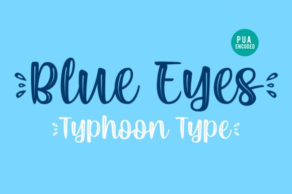 Blue Eyes Font Poster 2