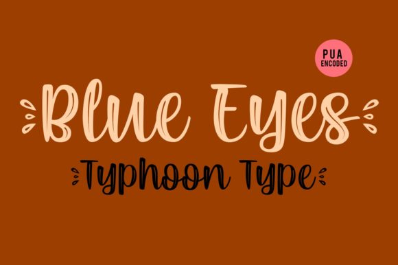 Blue Eyes Font Poster 3