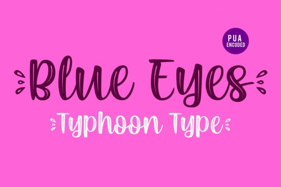 Blue Eyes Font Poster 4