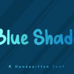 Blue Shade Font Poster 1