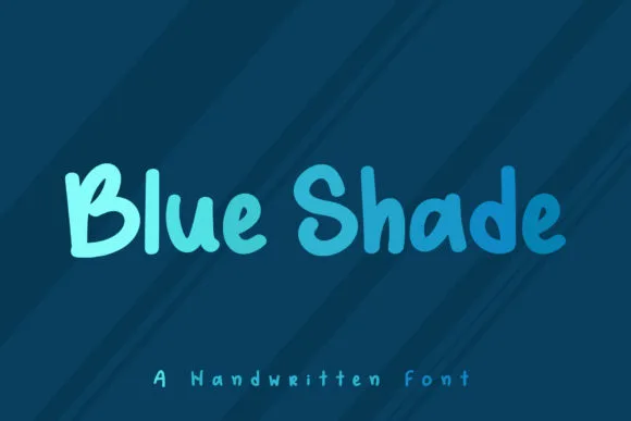 Blue Shade Font Blue Shade Font Poster 1