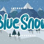 Blue Snow Font Poster 1