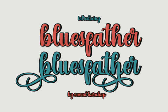 Bluefather Font Poster 1
