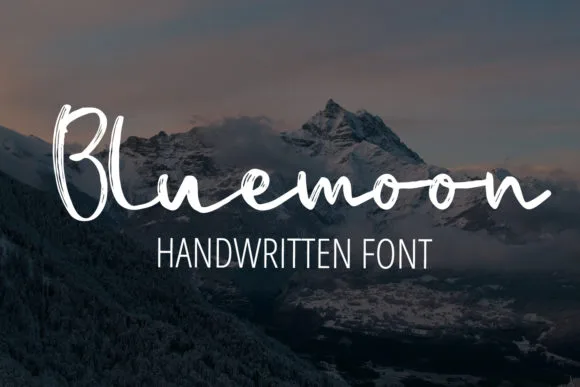 Bluemoon Font Bluemoon Font Poster 1