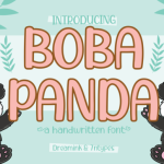 Boba Panda Font Poster 1