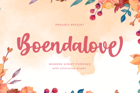 Boendalove Font Boendalove Font Poster 1