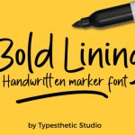 Bold Lining Font Poster 1