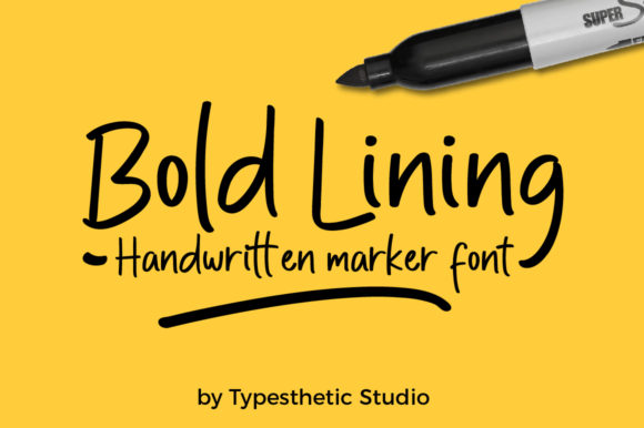 Bold Lining Font Poster 1