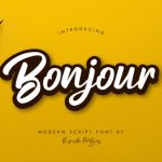 Bonjour Font Poster 1