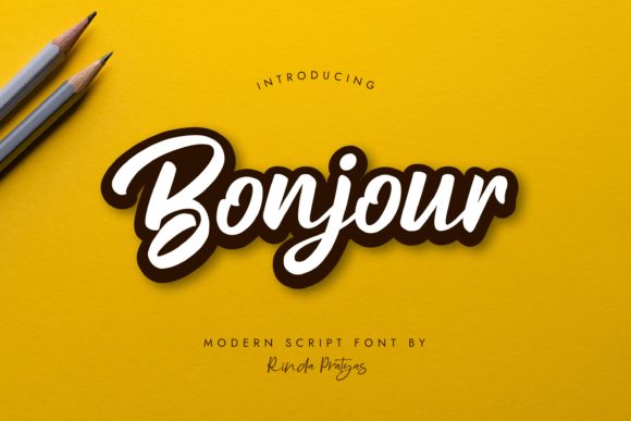 Bonjour Font Poster 1