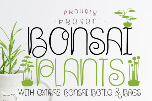 Bonsai Plants Font Poster 1