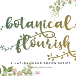 Botanical Flourish Font Poster 1