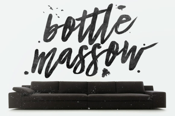 Bottle Massow Font Poster 1