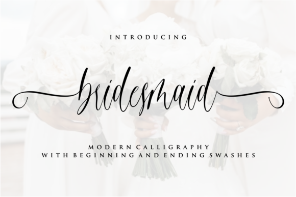 Bridesmaid Font Poster 1