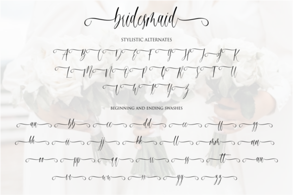 Bridesmaid Font Poster 10