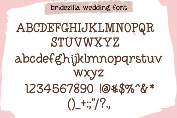 Bridezilla Wedding Font Poster 9