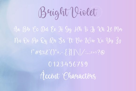 Bright Violet Font Poster 6
