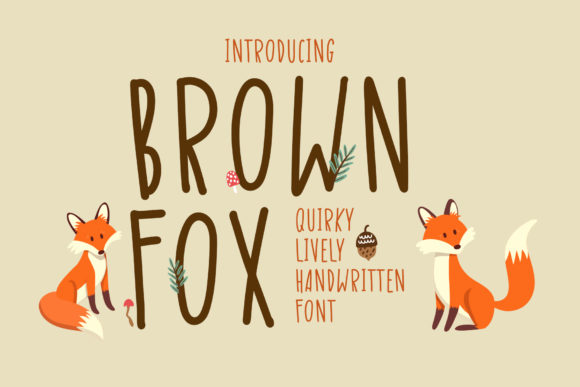 Brown Fox Font Poster 1