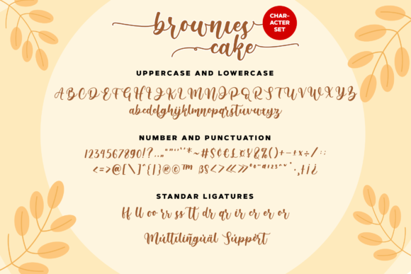 Brownies Cake Font Poster 9