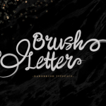 Brush Letter Font Poster 1