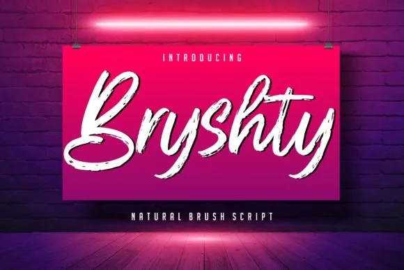 Bryshty Font Bryshty Font Poster 1