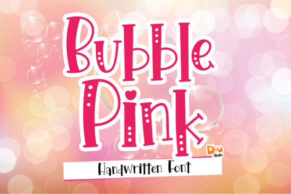 Bubble Pink Font Poster 1