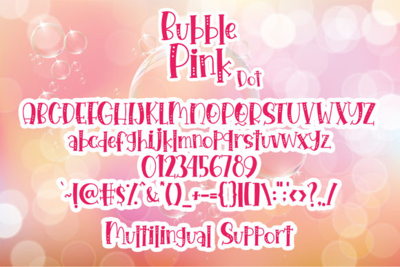 Bubble Pink Font Poster 8