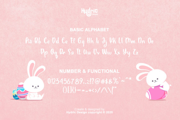 Bum Bum Bunny Font Poster 2