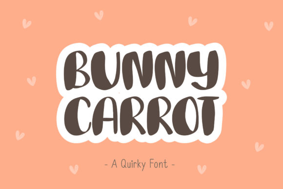 Bunny Carrot Font Poster 1