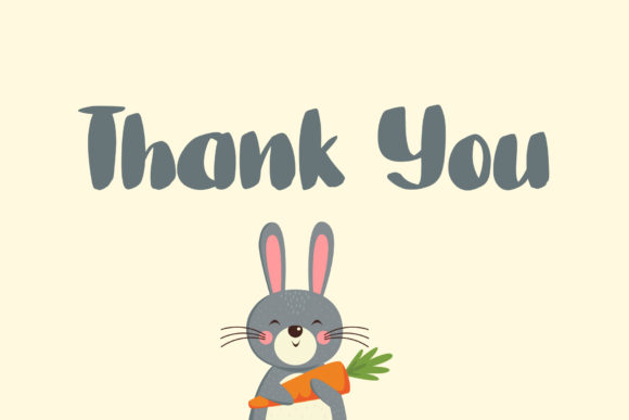 Bunny Carrot Font Poster 8