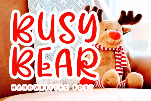 Busy Bear Font Poster 1
