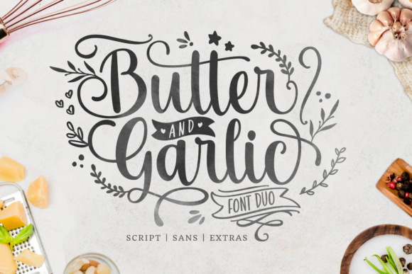 Butter and Garlic Font Poster 1