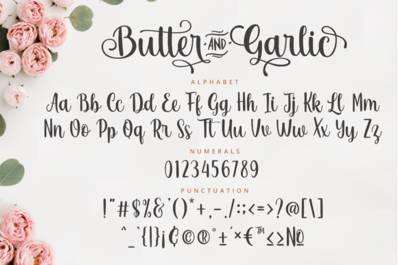 Butter and Garlic Font Poster 2